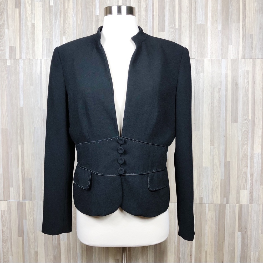 Anne Klein | 12 Black 4 Button Suit Blazer